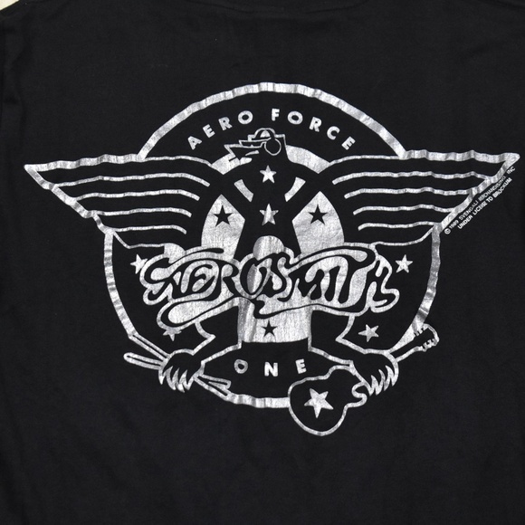 80s Aerosmith T-Shirt Single Stitch Brockum G Tee's Aero Force One 1989 VTG - Picture 5 of 9